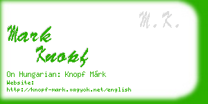 mark knopf business card